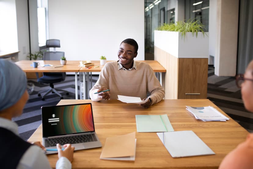 Woman working on laptop