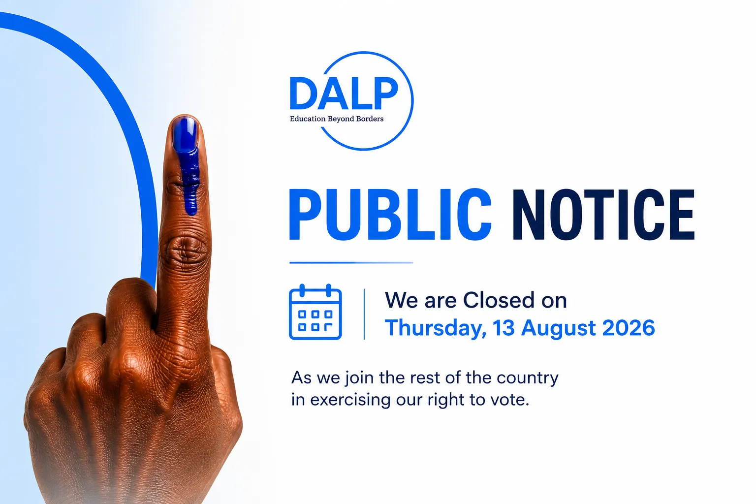DALP Zambia Office Closure – 13 August 2026